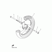 Схема узла: Переднее колесо Yamaha XJR400
