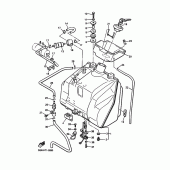 Схема вузла: Паливний бак Yamaha VMX12 V-MAX
