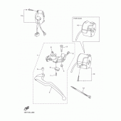 Схема узла: Пульт управления рулевой и Рычаг Yamaha YZF-R6/ YZF600 R6