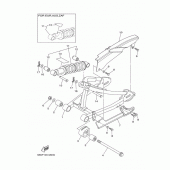 Схема вузла: Задній важіль та підвіска Yamaha TTR110 TT-R110