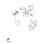 Схема вузла: Задній гальмівний супорт Yamaha TT600