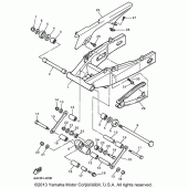 Схема вузла: Задній важіль та підвіска Yamaha YZF600R Thundercat