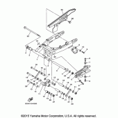 Схема вузла: Задній важіль та підвіска Yamaha XT250 XT250