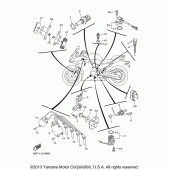 Схема вузла: Електроустаткування (1) Yamaha FZ6 FZ6R