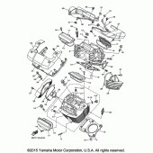 Схема вузла: Головка циліндра Yamaha XVS950 V-Star