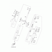 Схема вузла: Рульовий механізм Yamaha YP250 X-MAX