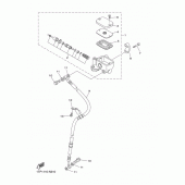 Схема вузла: Передній гальмівний циліндр Yamaha XVS950 XV950 R-Spec