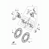 Схема вузла: Переднє гальмо Yamaha MT07/ MTT690 MT-07