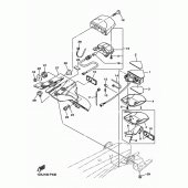 Схема вузла: Задній ліхтар (Стоп сигнал) Yamaha WR450F