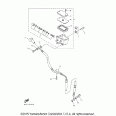 Схема вузла: Передній гальмівний циліндр Yamaha XVS950 V-Star Tourer