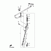 Схема вузла: Задній гальмівний циліндр Yamaha WR250 WR250F