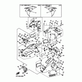 Схема вузла: Облицювальні елементи Yamaha YZF-R1 R1