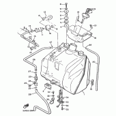 Схема вузла: Паливний бак Yamaha VMX12 V-MAX