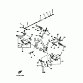Схема вузла: Підніжки та Підставка Yamaha TW200