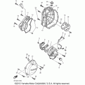 Схема узла: Крышки картера (1) Yamaha YZF600R Thundercat