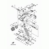 Схема вузла: Задній важіль та підвіска Yamaha XTZ1200 Super Tenere