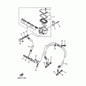 Схема вузла: Передній гальмівний циліндр Yamaha XVS1100 Drag Star