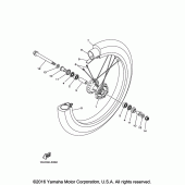 Схема вузла: Переднє колесо Yamaha TTR230 TT-R230