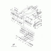 Схема вузла: Задній важіль та Підвіска Yamaha YZ125