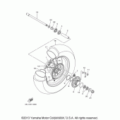 Схема узла: Заднее колесо Yamaha XVS1100 V-Star Custom (with Flames)