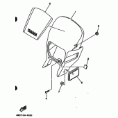 Схема узла: Облицовочные элементы 1 Yamaha XT225 XT225