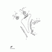 Схема вузла: Распредвал и Цепь ГРМ Yamaha YZ250 YZ250F