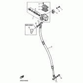 Схема узла: Передний тормозной цилиндр Yamaha SRX400