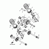 Схема узла: Коленчатый вал и Поршень Yamaha TDM900
