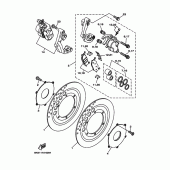 Схема вузла: Передній гальм Yamaha XVS1100 Drag Star
