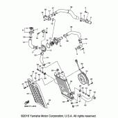 Схема узла: Радиатор и Патрубок системы охлаждения Yamaha XVS1300 V-Star Deluxe