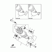 Схема вузла: Задня підвіска Yamaha TW200