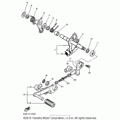 Схема узла: Вал переключения Yamaha XV1100 Virago