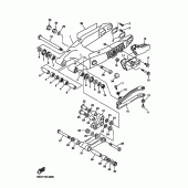 Схема вузла: Задній важіль та підвіска Yamaha WR250 WR250F