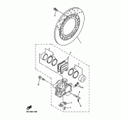 Схема вузла: Задній гальмівний супорт Yamaha FZS1000 FZ1