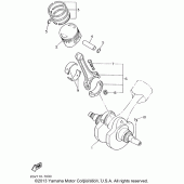 Схема узла: Коленчатый вал и Поршень Yamaha XVS650 V-Star Classic