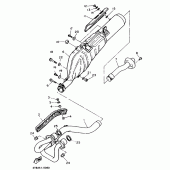 Схема вузла: Вихлопна система Yamaha XT600 XT600