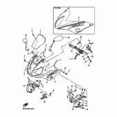 Схема узла: Облицовочные элементы 1 Yamaha FZS1000 FZ1