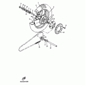 Схема узла: Заднее колесо Yamaha TT600