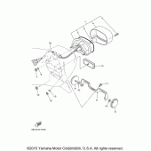 Схема узла: Задний фонарь (Стоп-сигнал) Yamaha XVS1100 V-Star Custom