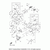 Схема вузла: Облицювальні елементи (2) Yamaha FZ6 FZ6R