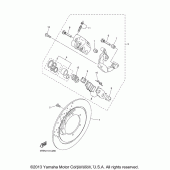Схема вузла: Переднє гальмо Yamaha XVS650 V-Star Classic