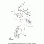 Схема вузла: Переднє гальмо Yamaha XVS1300 Stryker