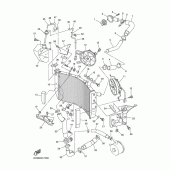 Схема вузла: Радіатор та Патрубок системи охолодження Yamaha YZF-R6/ YZF600 R6