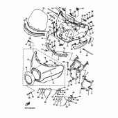 Схема вузла: Облицювальні елементи 1 Yamaha XVZ1300 Royal Star Venture