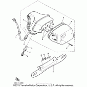 Схема узла: Задний фонарь (Стоп-сигнал) Yamaha XV1100 Virago