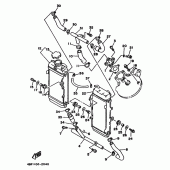 Схема узла: Радиатор и Патрубок системы охлаждения Yamaha WR200R