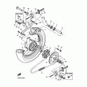 Схема узла: Заднее колесо Yamaha SRX400