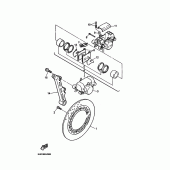 Схема узла: Задний тормозной суппорт Yamaha BT1100 Bulldog
