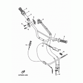 Схема вузла: Кермо та Тросики Yamaha TTR125 TT-R125