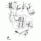 Схема узла: Задний тормозной цилиндр Yamaha FZS600 FAZER